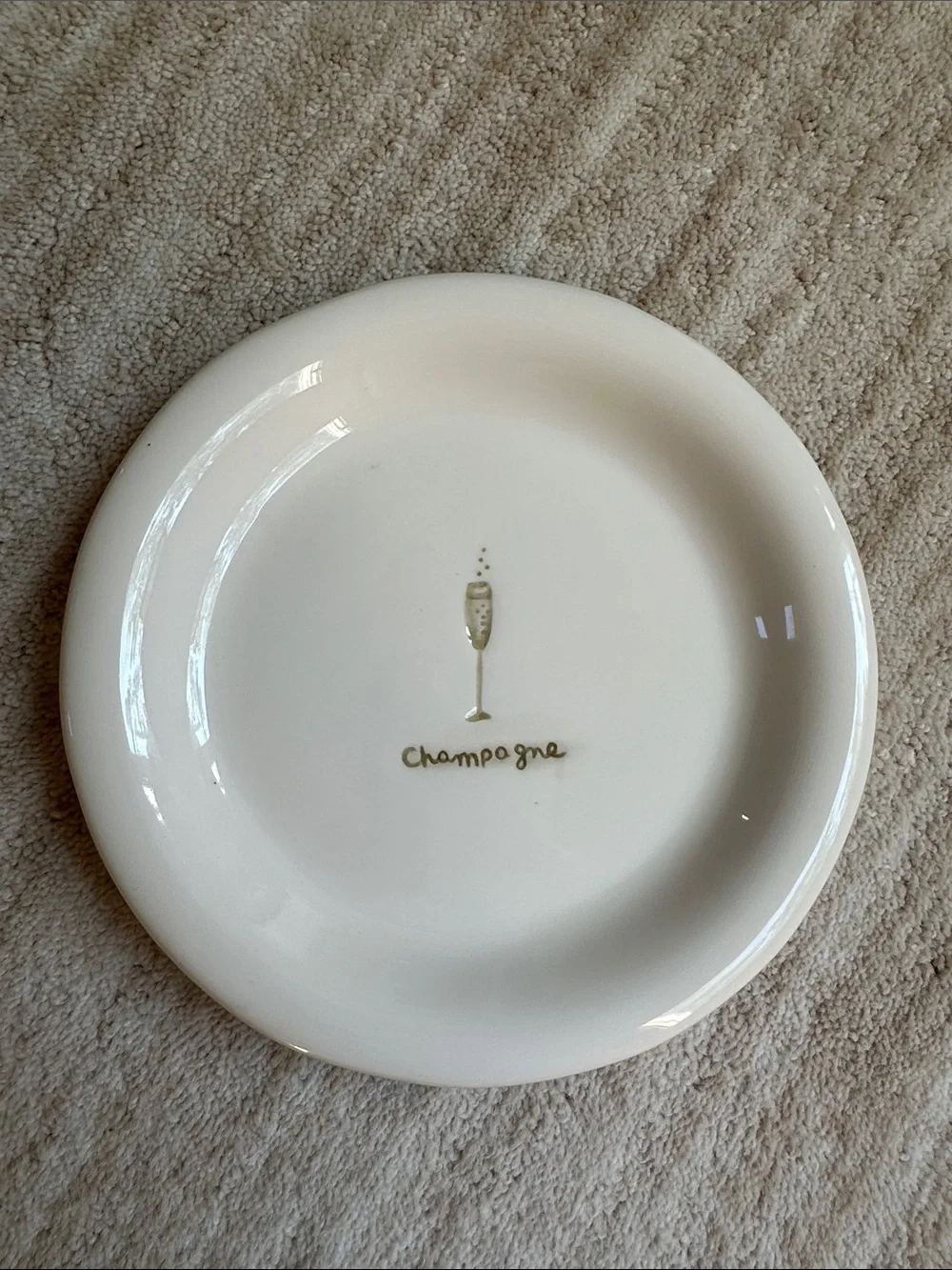 Set of 4 Williams-Sonoma Wine Series Cheese Dish Appetizer Plates Embossed